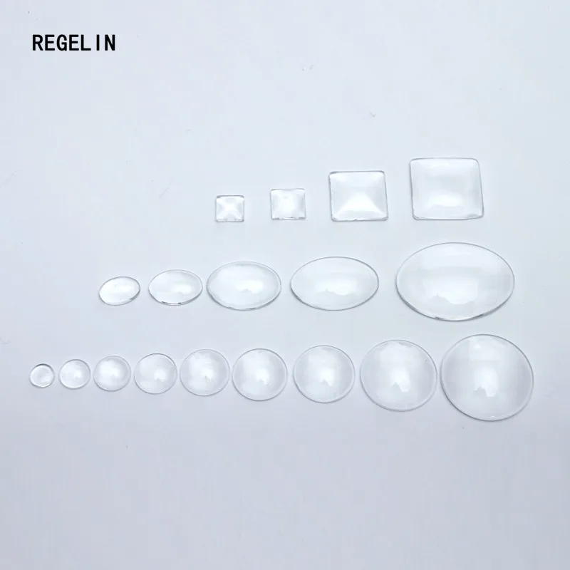 REGELIN 50 шт./лот 8 30 мм круглый/Овальный/квадратный плоский задний прозрачный