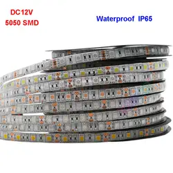 5 м/лот DC12V 5050 SMD 60 светодио дный s/m Белый/теплый белый/красный/зеленый/желтый/синий/розовый/RGB/UV/RGBW/RGBWW гибкие светодио дный полосы света ленты