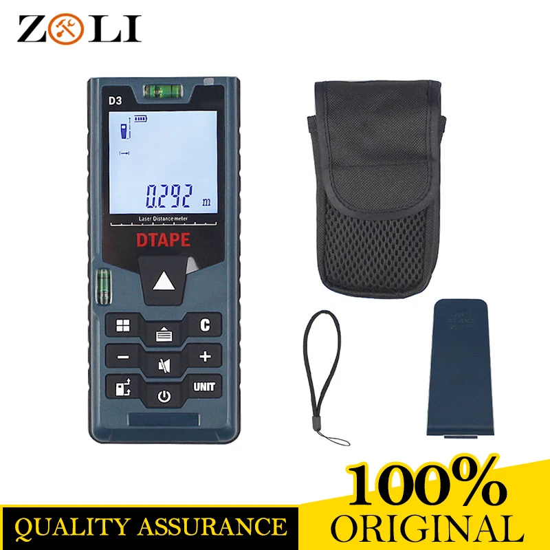 Laser Range Finder DTAPE D3 Distance Meter 40M 60M 80M 100M Tape Ruler 