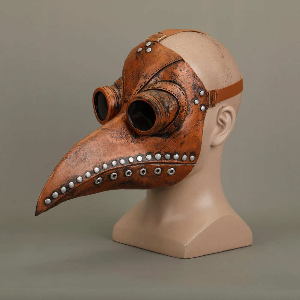 Steampunk Plague Doctor Mask Latex Bird Beak Doctor Mask Long Nose Masks Cosplay Costume Funny Face Wear Halloween Party New (1)