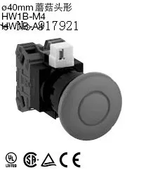 

[ZOB] 40mm mushroom head type HW1B-M411 jog button switch Japan imported idec and spring HW1B-A401 --5PCS/LOT