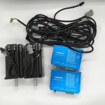 

2PCS 8.5Nm Nema34 Stepper Motor Driver 86MM AC DC DSP Closed Loop With Cooling fan Hybird Encoder Easy Step Servo Kit for Router