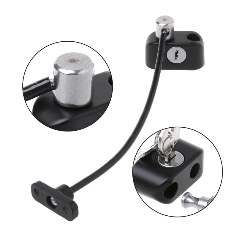 

OOTDTY Window Door Restrictor Child Baby Safety Security Cable Lock Catch Limit lock with Key
