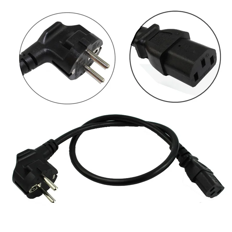 

0.3M IEC320 C13 to European 2 pin Germany EU 4.8mm Power line cables Schuko CEE7/7 Power Cable IEC320 C14 VDE Power cord