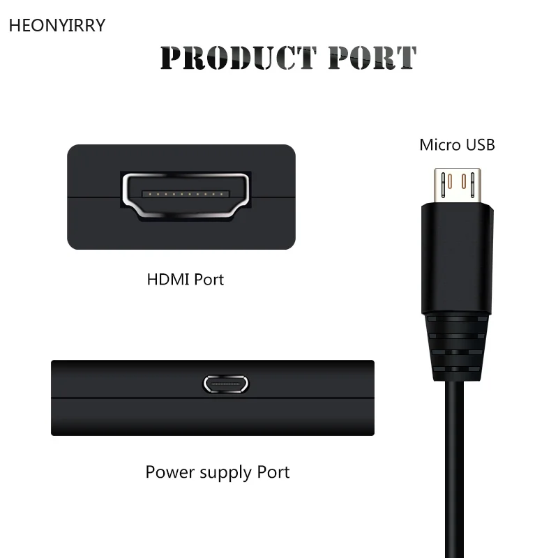 Micro USB к HDMI Кабель-адаптер Mirco USB к HDMI кабель преобразования HDMI для мобильных телефонов планшетных ПК и других устройств