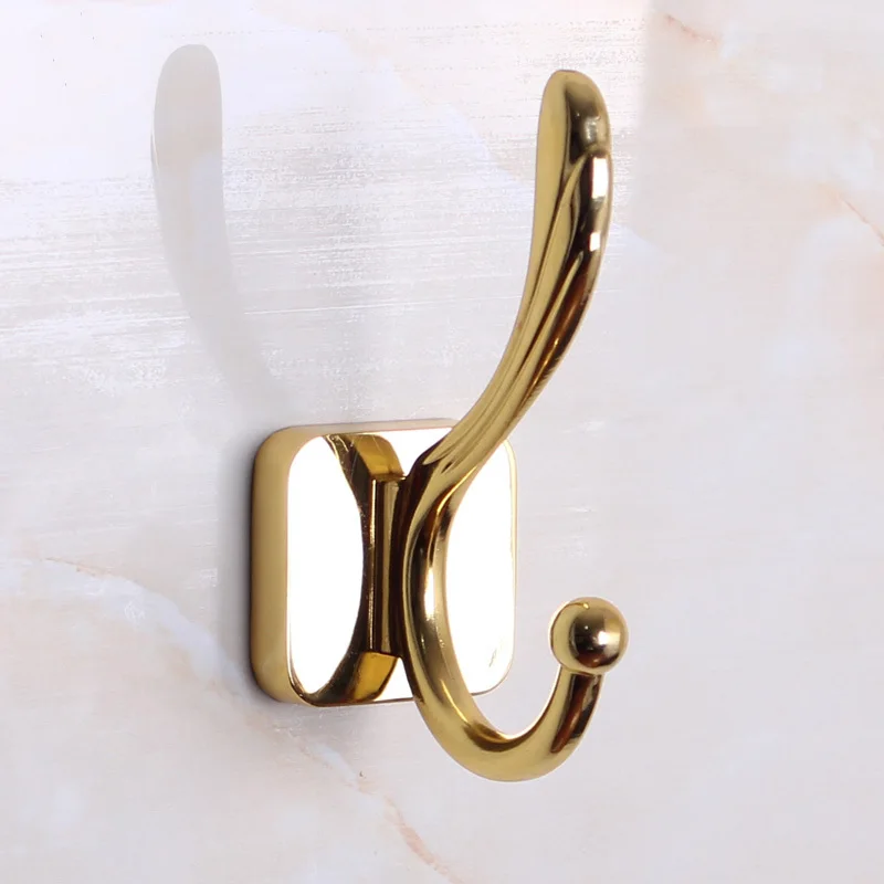 luxury gold zinc alloy robe hooks clothes hanging hook single door wall bath closet coat hat - Hooks For Clothes Hangers luxury gold zinc alloy robe hooks clothes hanging hook single door wall bath closet coat hat - Hooks For Clothes Hangers