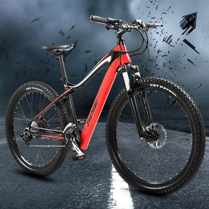 27.5inch electric mountain bike 48V lithium battery hidden in frame 250w motor hybrid ebike Hydraulic disc brake Oil shock