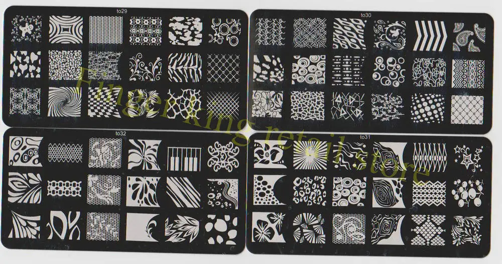 Arte do Unha Placa de Imagem Lote Selo Carimbar Faça Você Mesmo Imagem Placa Modelo To17-32 009 6x12cm 16 Pçs - 24 prego diy imagem placa modelo to17-32 #009