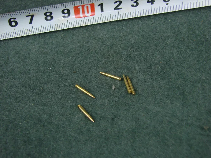 

5pcs/lot 1:6 Rifle Bullets Model Metal Bullet 7.62/5.56 For Action Figure Toys 1/6 Scale Gun Accessories