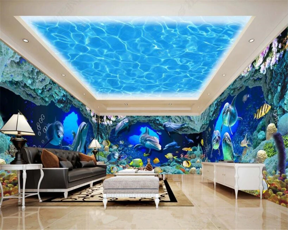 

beibehang papel de parede 3d wallpaper high quality fantasy ocean world theme space background wall fashion waterproof wallpaper