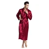 Tony&Candice Men's Silk Satin Bathrobe Robe Long Solid Silk Pajamas Men Silk Nightgown Sleepwear Kimono Homme Dressing Gown ► Photo 3/6