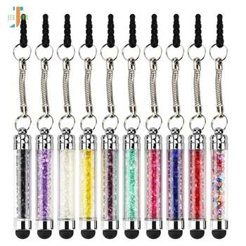 

1000pcs/lot High Sensitive Portable Mini Diamond Crystal Capacitor Touch Pen for Iphone IPad Mobile Phone PC Tablet Wholesale