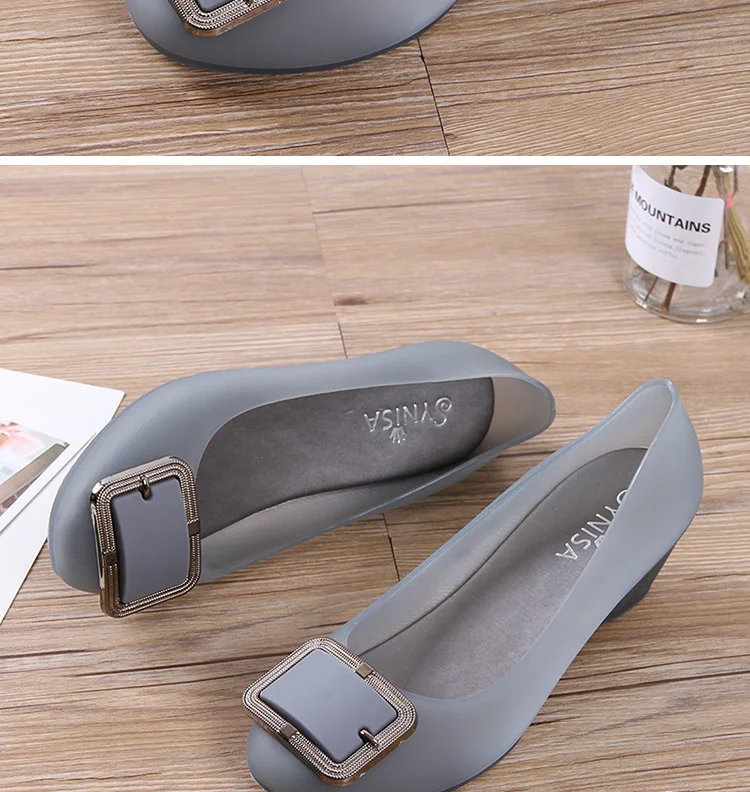 Прозрачная женская обувь на танкетке; коллекция года; сезон лето; тип; Baotou; нескользящая и водонепроницаемая пластиковая обувь