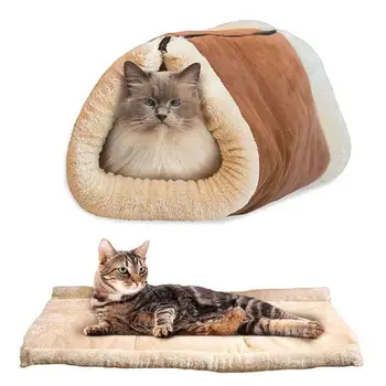 

Warm Pet Soft Warm Bed House Plush Nest Cat Mat Slippers Shape Pad Cushion Cute Winter Cat Beds & Mats Cat Supplies