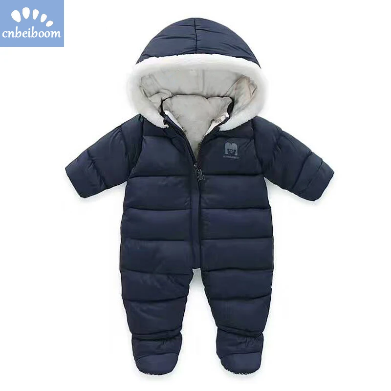 

Thick Infant one-pieces Romper Baby Newborn Inside Plus Velvet Soft Winter Overalls Rompers Toddler 2018 first new year costume