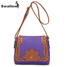 Aushöhlen Floral Form Vintage Frauen Messenger Bags Leder frauen Umhängetasche Berühmte Marke 2016 Neueste Kleine Satteltaschen