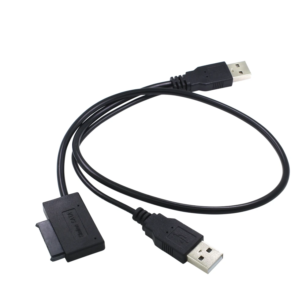 Кабель адаптер TISHRIC USB 2 0 к 7 6 13Pin Slimline SATA Внешнее питание для ноутбука мини