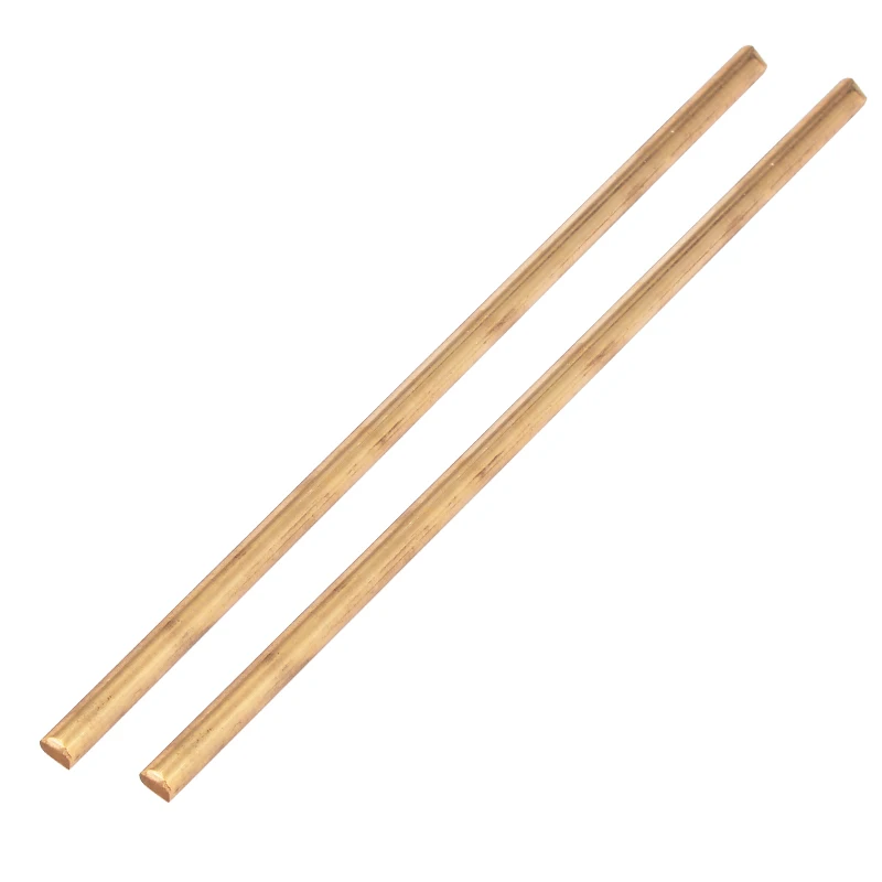 2pcs Brass Round Rod 5mmx150mm 1/4" Brass Pin Unpolished Round Rod Blank Scales Blade Handle For Repairs On Irrigation Pipes