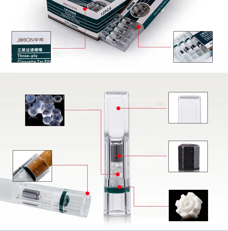 3 коробки/лот одноразовый сигаретный дегтярный фильтр Магнит зерно мундштук табак дегтярный фильтр советы фильтрация обычный держатель для сигарет