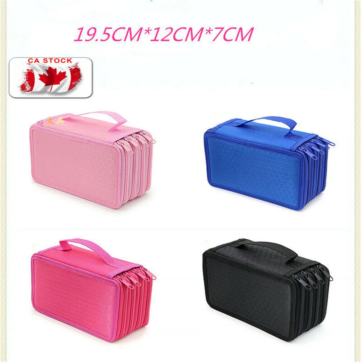 

2019 Brand New Style Fahion Makeup Storage Bag Solid High Capacity Box Stationary Pen Pouch Bag Pen Pencil Case