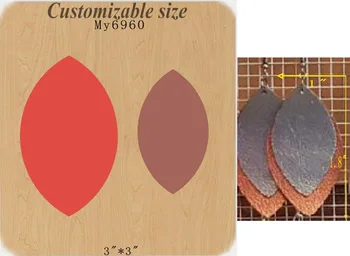 

Earrings of large leaves die cutting & Wooden dies fit // Scrabooking
