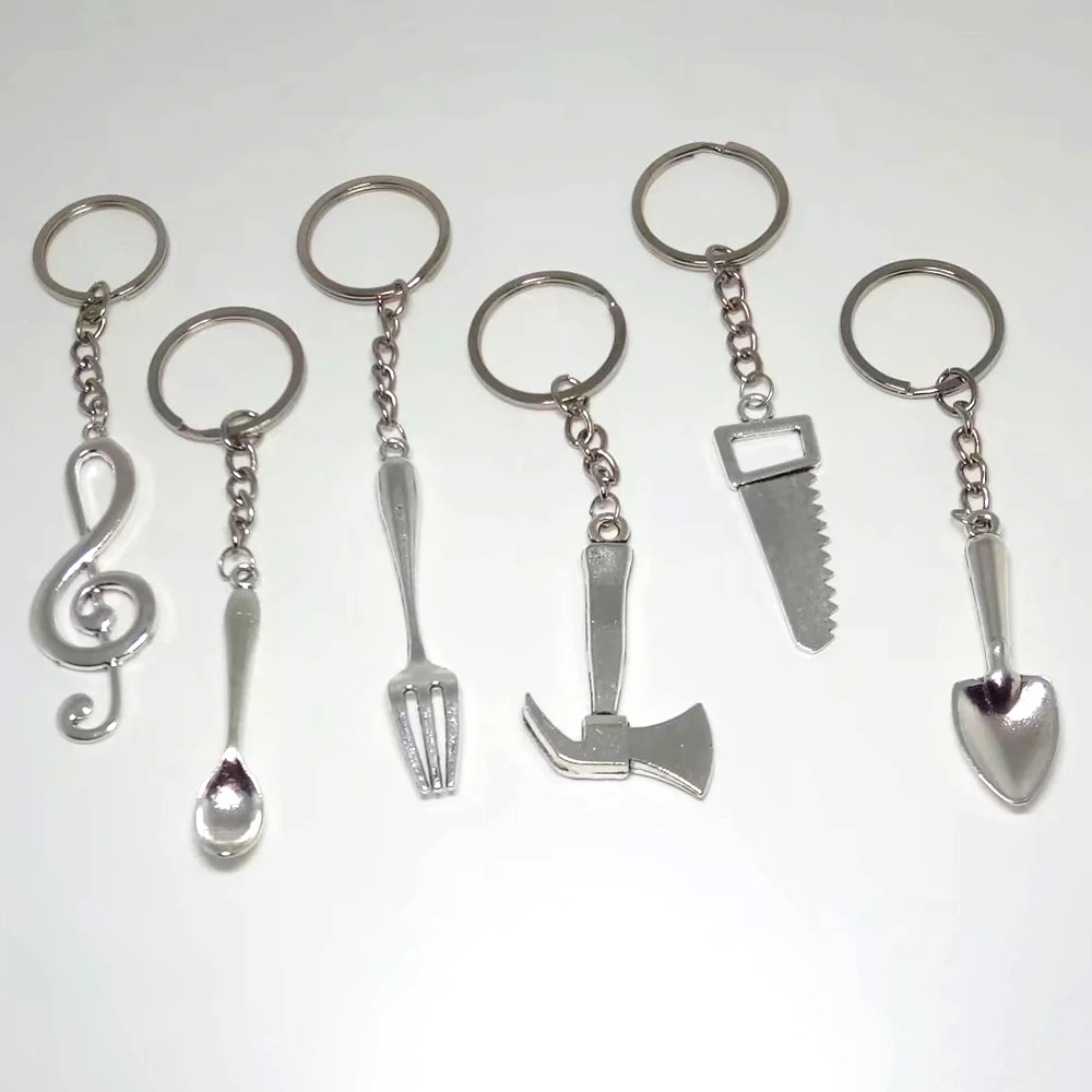

Newest Fashion Mini Creative Spoon Saw Key Chain Tool Key Ring Keychain Jewelry Gifts New Design Nice Gift