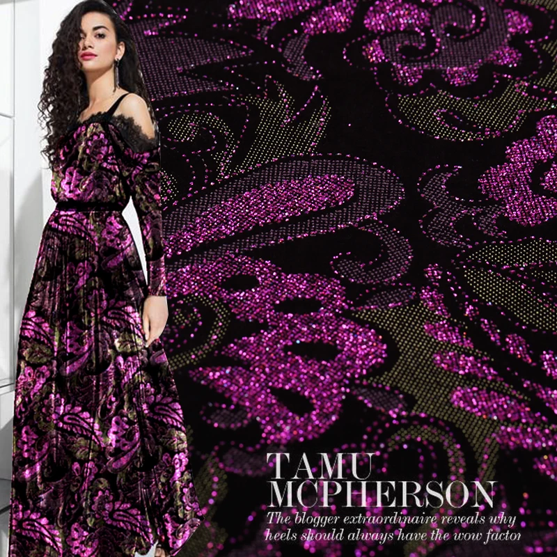 

Custom Paisley Bronzing Silk Velvet Fabric Mulberry Silk Velvet Costume Cheongsam Dress Fabric Gold Velvet Cloth