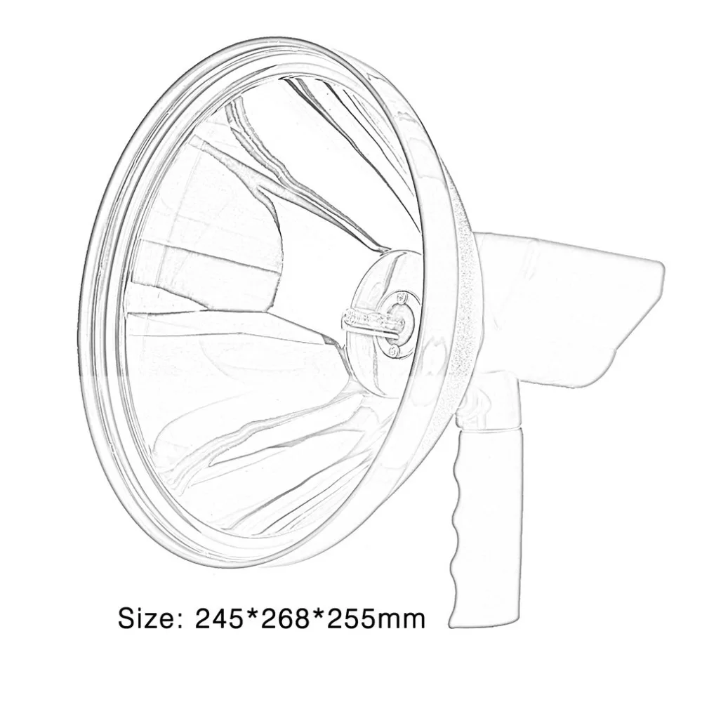 9 дюймов Портативный ручной HID ксеноновая лампа 1000 W 245 мм на открытом воздухе для кемпинга, охоты, рыбалки прожектор Яркость