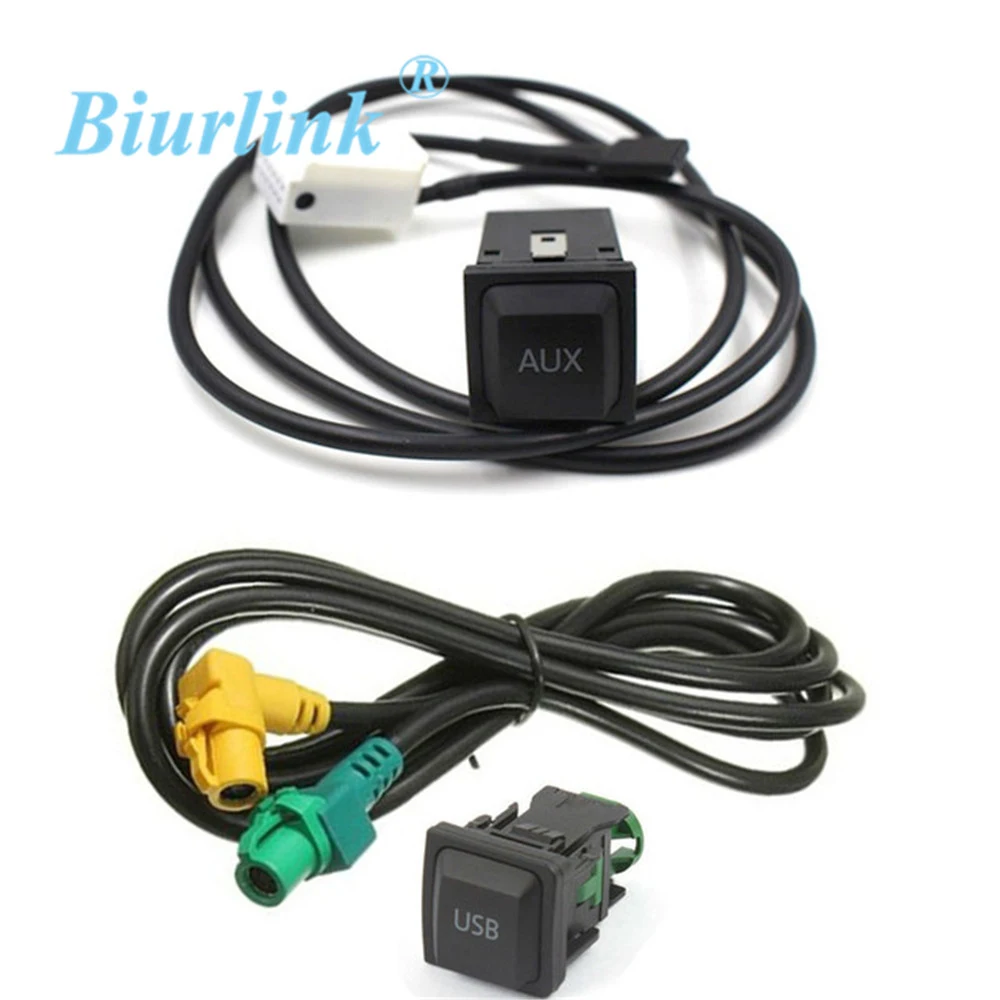 

Biurlink AUX/USB Switch Cable AUX USB Adapter Kit For Volkswagen RCD510 Plus RCD310 Plus