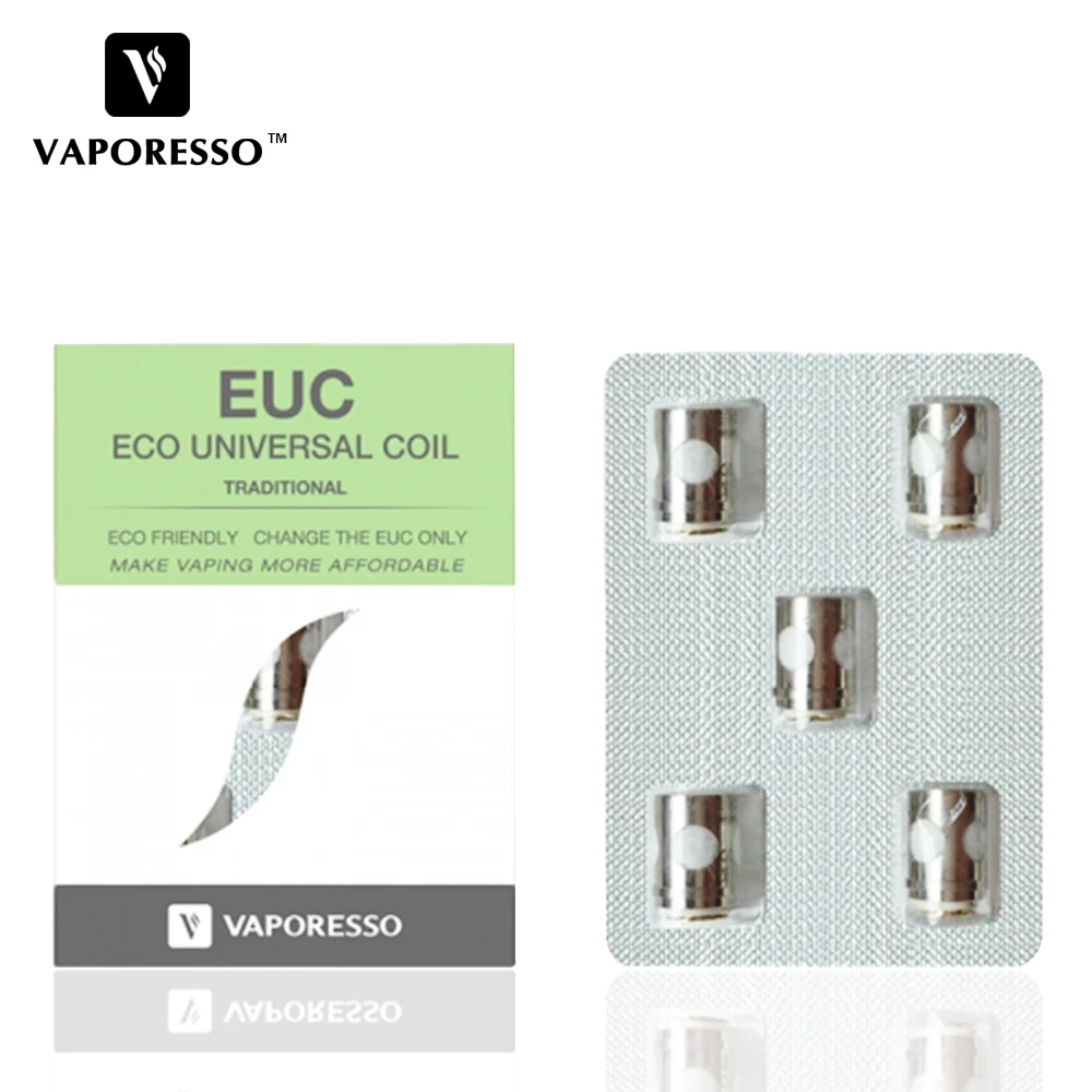 Vaporesso SS316L керамическая катушка EUC Clapton традиционная электронная сигарета EUC катушка подходит Таро нано/Estoc Мега/веко плюс бак