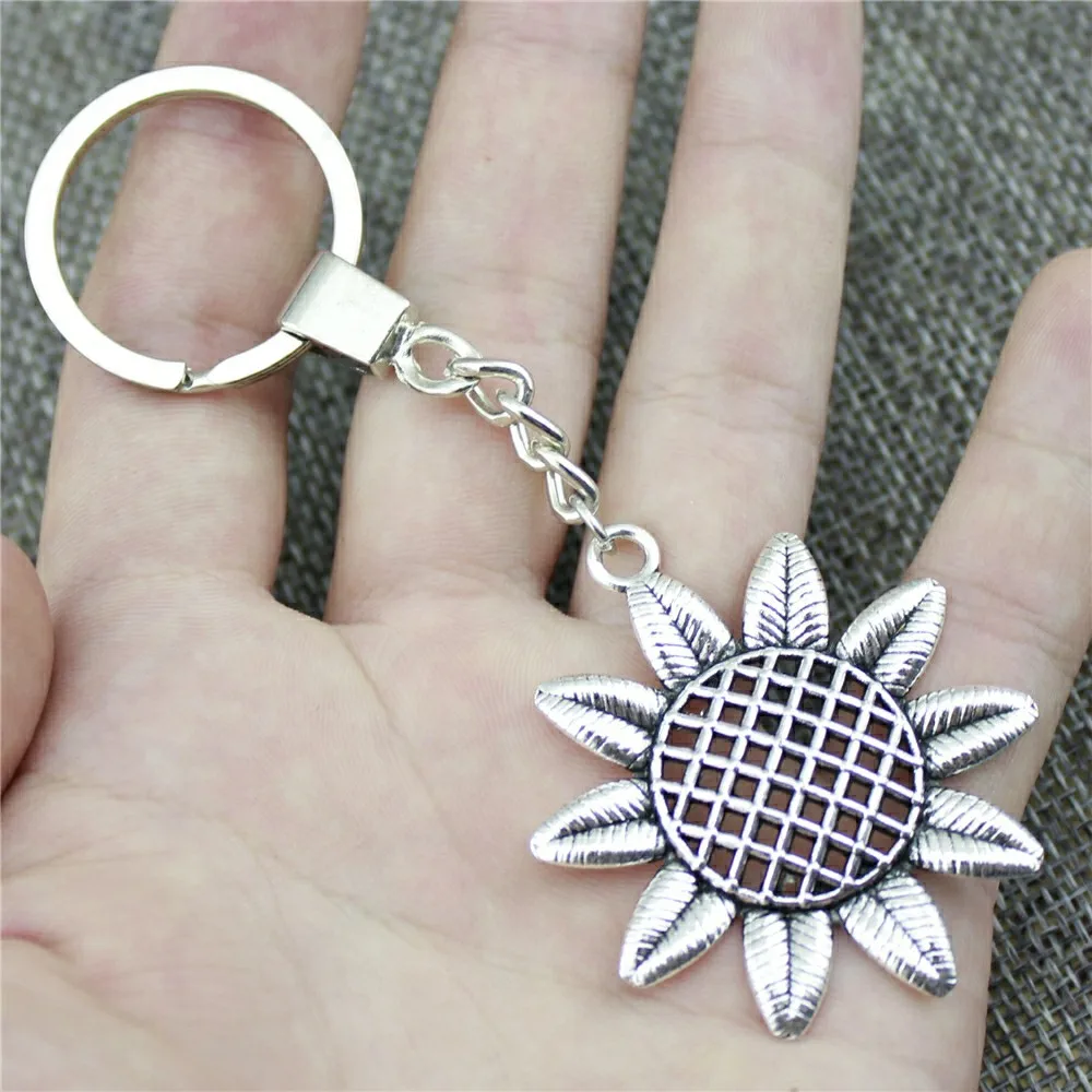 

Sunflower Key Chain Gifts For Men Sunflower Keychain Sunflower Keyring 2019 Fashion Dropship Jewelry