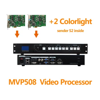 

Video processor MVP508 with 2pcs colorlight S2 sending card in pantalla led advertising led video wall for stage