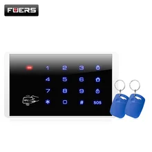 K16 Беспроводной RFID сенсорная клавиатура для PSTN GSM охранной сигнализации Личная дома сигнализация Системы 433 МГц Беспроводная клавиатура на пароле Системы
