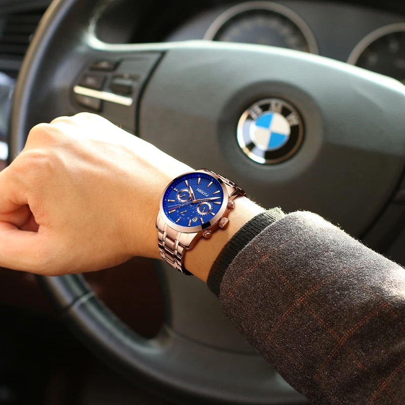 NIBOSI 2018 Fashion Watch Men Sport Quartz Clock Mens Watches Top Brand Luxury Steel Business Waterproof Watch Relogio Masculino