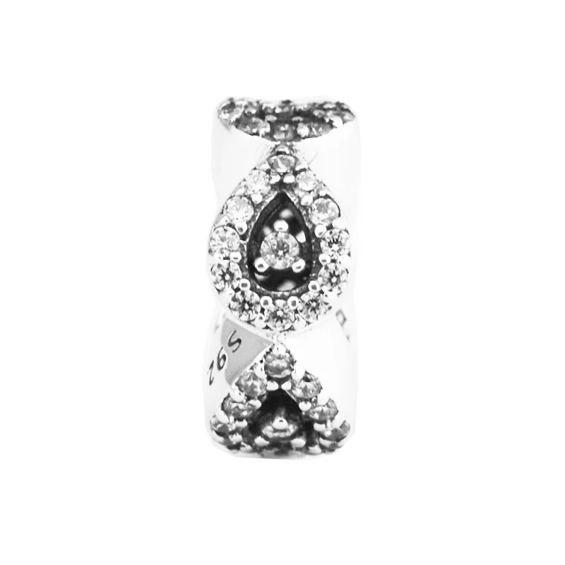 

100% 925 Sterling Silver Cascading Glamour Spacer Charm Beads Fits Pandora Bracelet Argent Charm Silver 925 Jewelry perles
