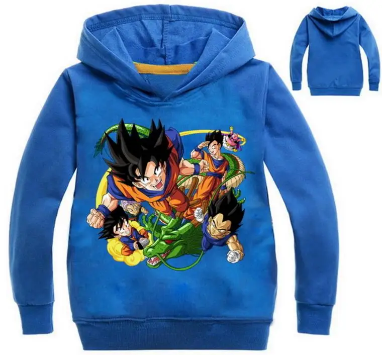 

New Children Kids Teen Clothing Dragon Ball Boys Hooded Outwear For Girls Hot Sale Goku Vegeta Clothes T Shirts Hooded Outwear
