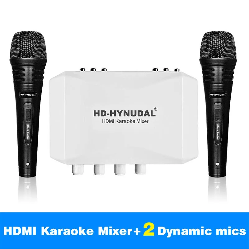 

Karaoke Sound Mixer Reverb for PC IPod MID DVD HD Player With 2pcs Dynamics Karaoke Microphone For Karaoke Machine Free Shipping