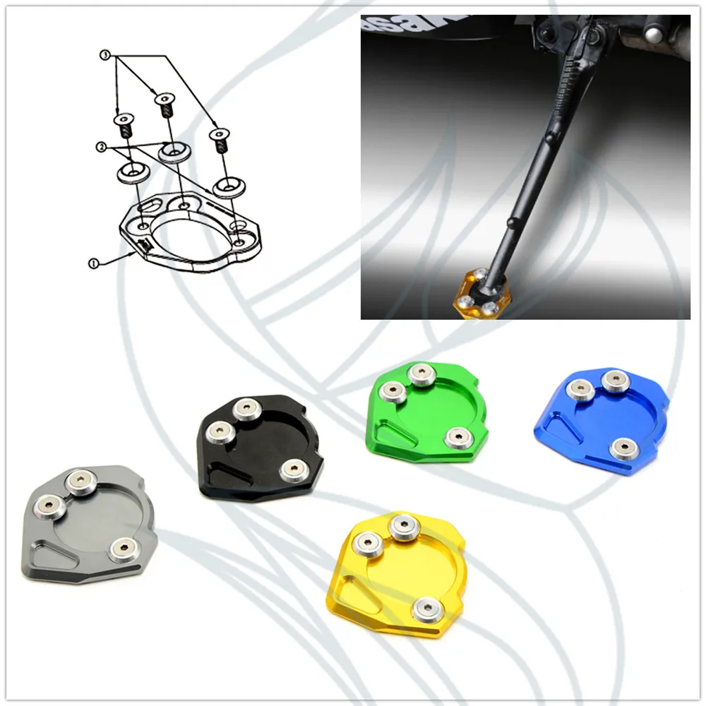 

For KTM DUKE 200 390 Motorcycle cnc rest with built-base side panels extended pad Kickstand Side Stand Extension Enlarger Plate