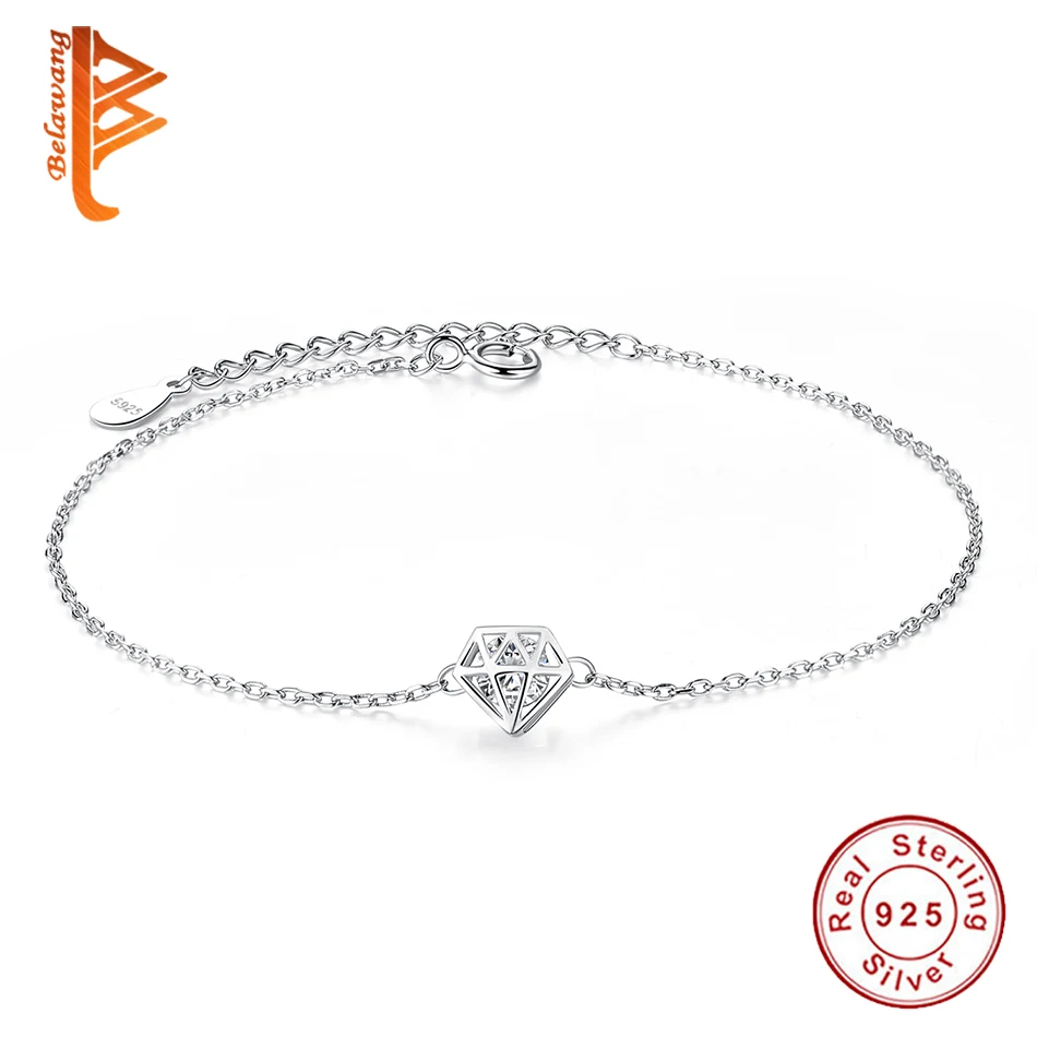 Original 925 Sterling Silver Bracelet For Women Geometric Hollow Round Clear Zircon Crystal Charm Bracelets Fashion Jewelry Gift Original 925 Sterling Silver Bracelet For Women Geometric Hollow Round Clear Zircon Crystal Charm Bracelets Fashion Jewelry Gift