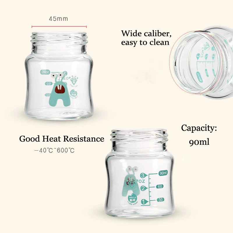 MMBABY Newest Baby Glass Feeding Bottle Infant Wide Mmouth Mini Nursing Breast Milk Bottles ( 90ml ) MMBABY Newest Baby Glass Feeding Bottle Infant Wide Mmouth Mini Nursing Breast Milk Bottles ( 90ml )
