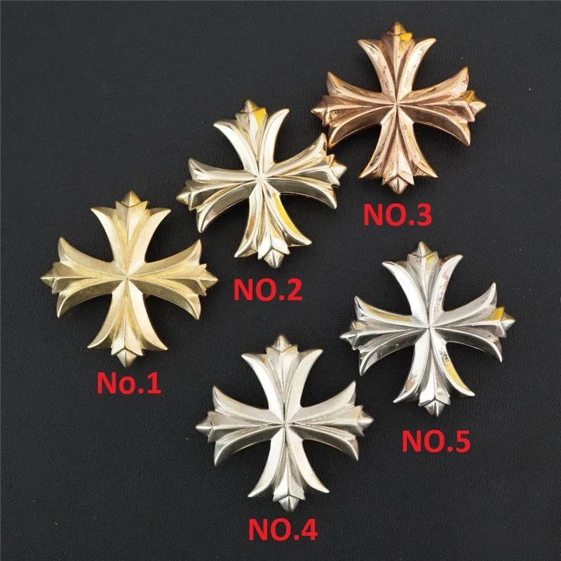 35mm Pure Brass Buckles Metal Antique Cross Smooth Round Face For Belt Bag Clothes And All Diy Decoration