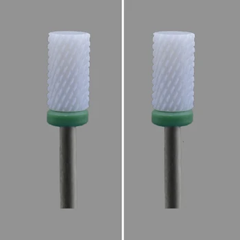 

White Ceramic Nail Drill Bit-2Pcs/Lot - Small Barrel Bit - (0091.060)