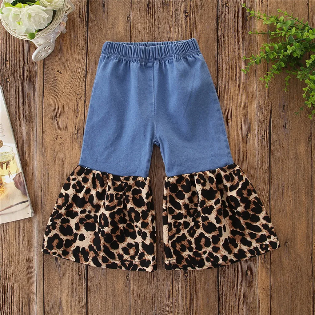 leopard flared pants