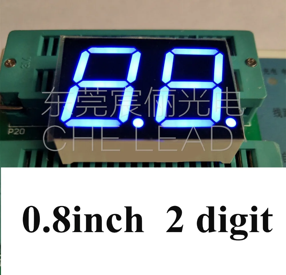 

0.8" 0.8 in. 2 Bits Digital Tube blue LED Display Module LED Display Common anode digital tube