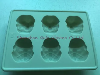 

500pcs/lot 100% FDA food grade silicone Star Wars Storm Trooper Ice Tray Cookies Chocolate Suger Soap Baking Mould DIY
