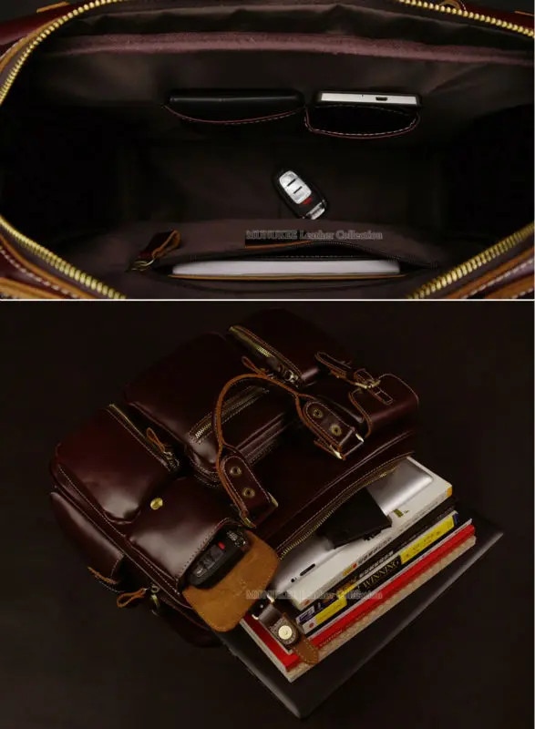 Новинка, роскошный мужской портфель из натуральной кожи, деловая сумка, тоут, мужской кожаный портфель, сумка через плечо, 15 дюймов, сумка для ноутбука