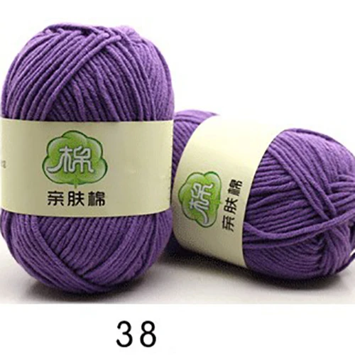 Worsted 5# слойные молоко хлопок детские вязаные средней толстой нитью смешанная пряжа для рук вязанное с узором крючком 50 г/мяч QW067 - Цвет: 38