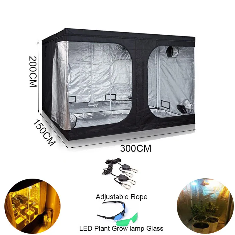 

BEYLSION Hydroponic Plant Tent Indoor Grow Tent 300*150*200CM Growing Box Non Toxic Mylar For Indoor Plant Growing Tents