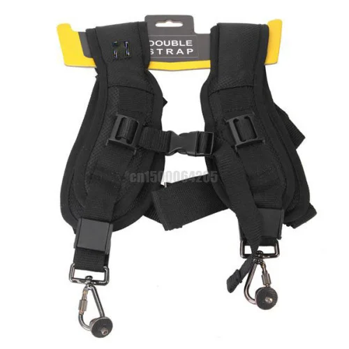 Free shipping Double Camera Shoulder Neck Sling Quick