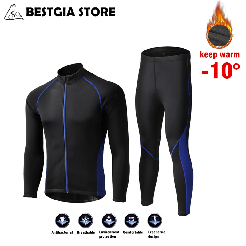 Winter Thermal font b Cycling b font Jacket Sets font b Bicycle b font Long Sleeve